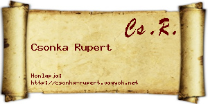 Csonka Rupert névjegykártya